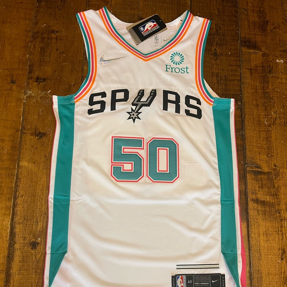 Brand New Authentic Spurs City Edition David Robinson Jersey Size 40